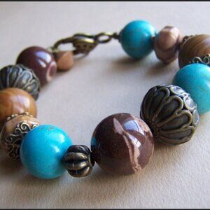 Kriaytions Chunky Turquoise Bracelet NEW